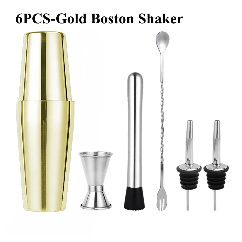 1-23pcs Cocktail Shaker Set for Drinks Boston Shaker Cocktail Accessories Kit Drink Mixer Stirrers Complete Barman Bartender Kit