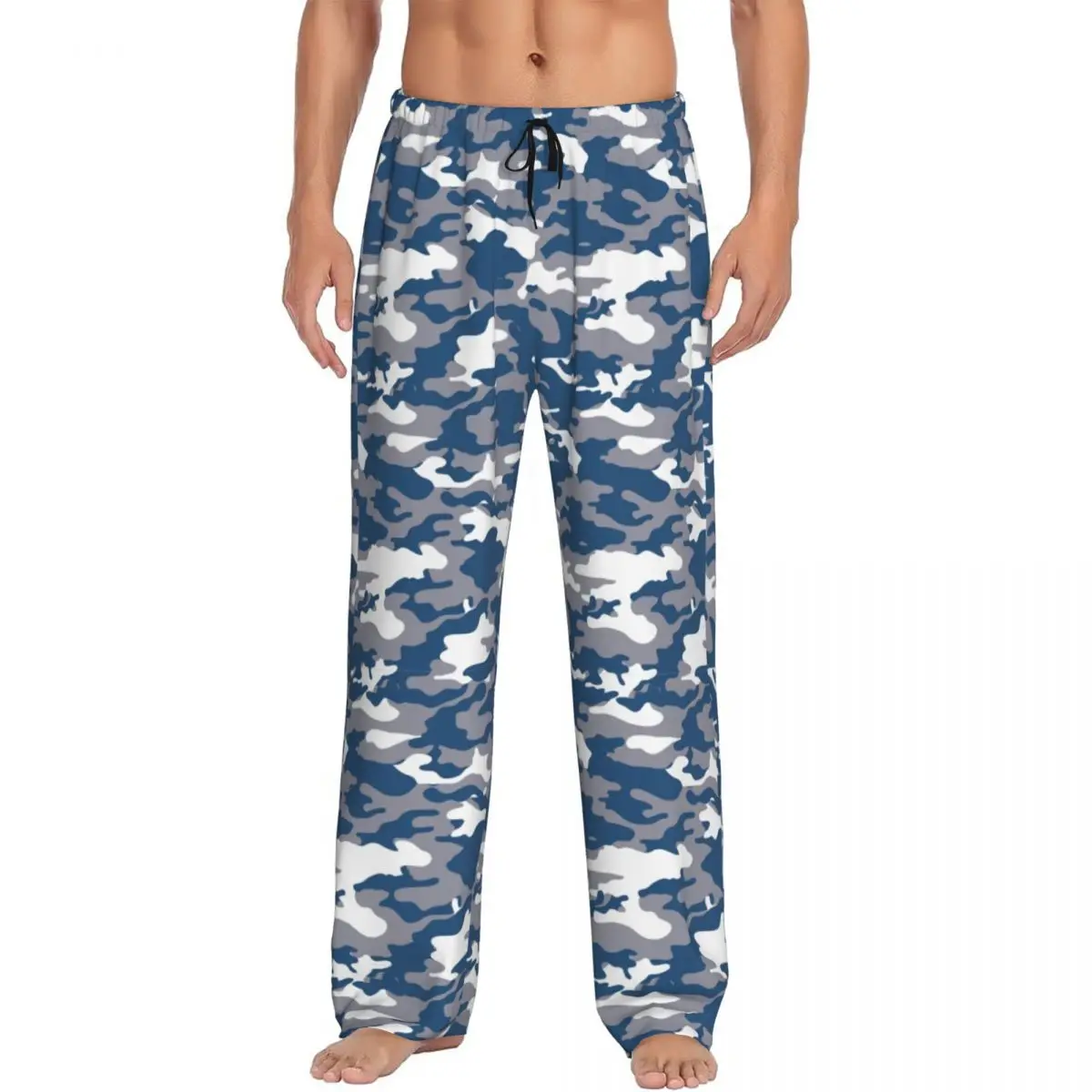 

Custom Morden Camouflage Style Camo Pajama Pants Men's Sleepwear Lounge Sleep Bottoms Stretch with Pockets