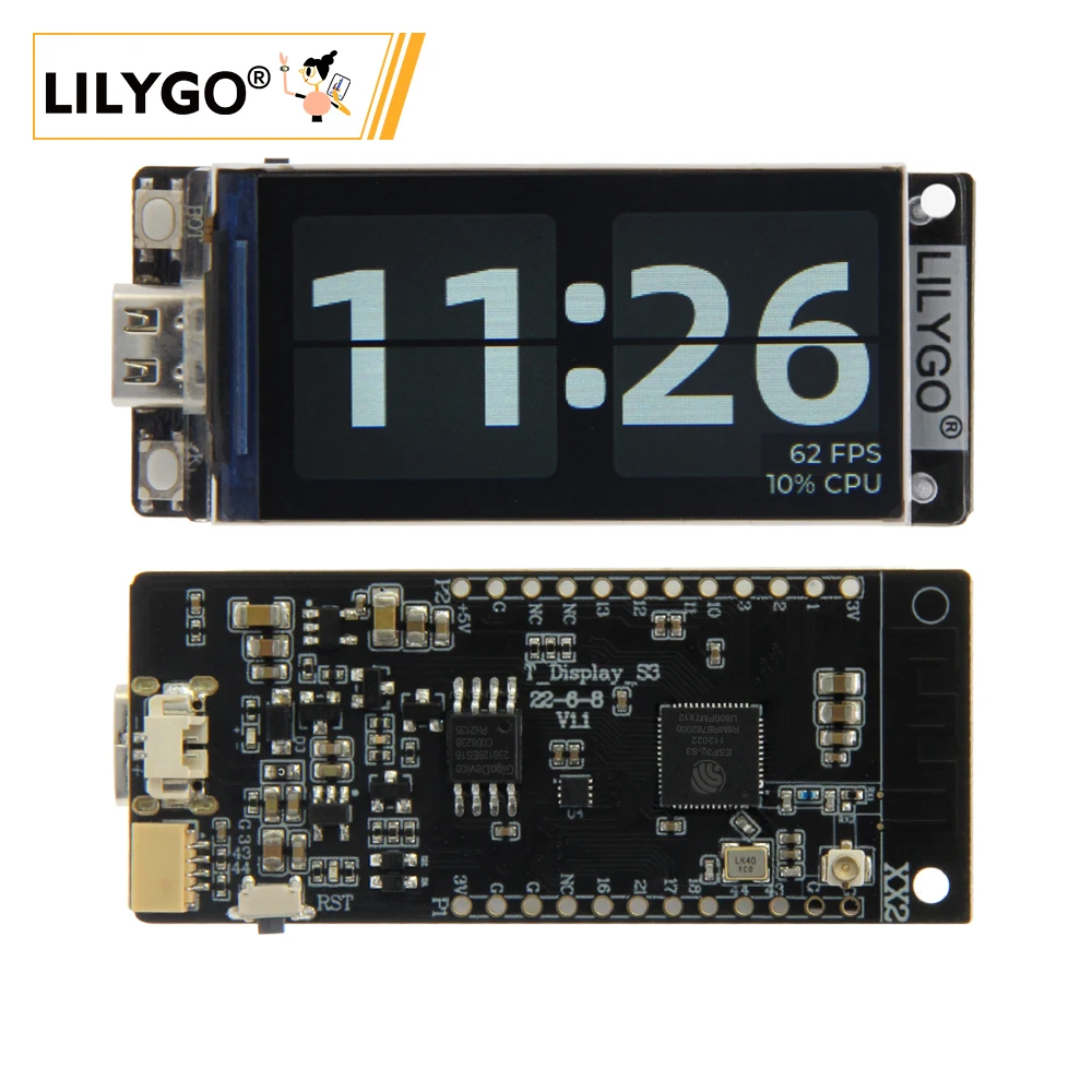 

LILYGO T-Display-S3 1,9 дюймовый ЖК-дисплей макетная плата WIFI Bluetooth беспроводной модуль