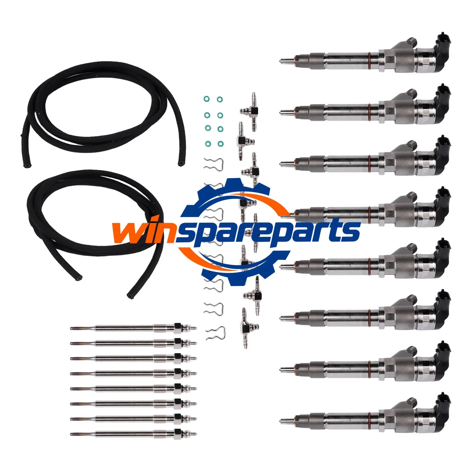 8X Fuel Injectors For 2004.5-2005 Chevrolet GMC 6.6L Duramax LLY 0986435504