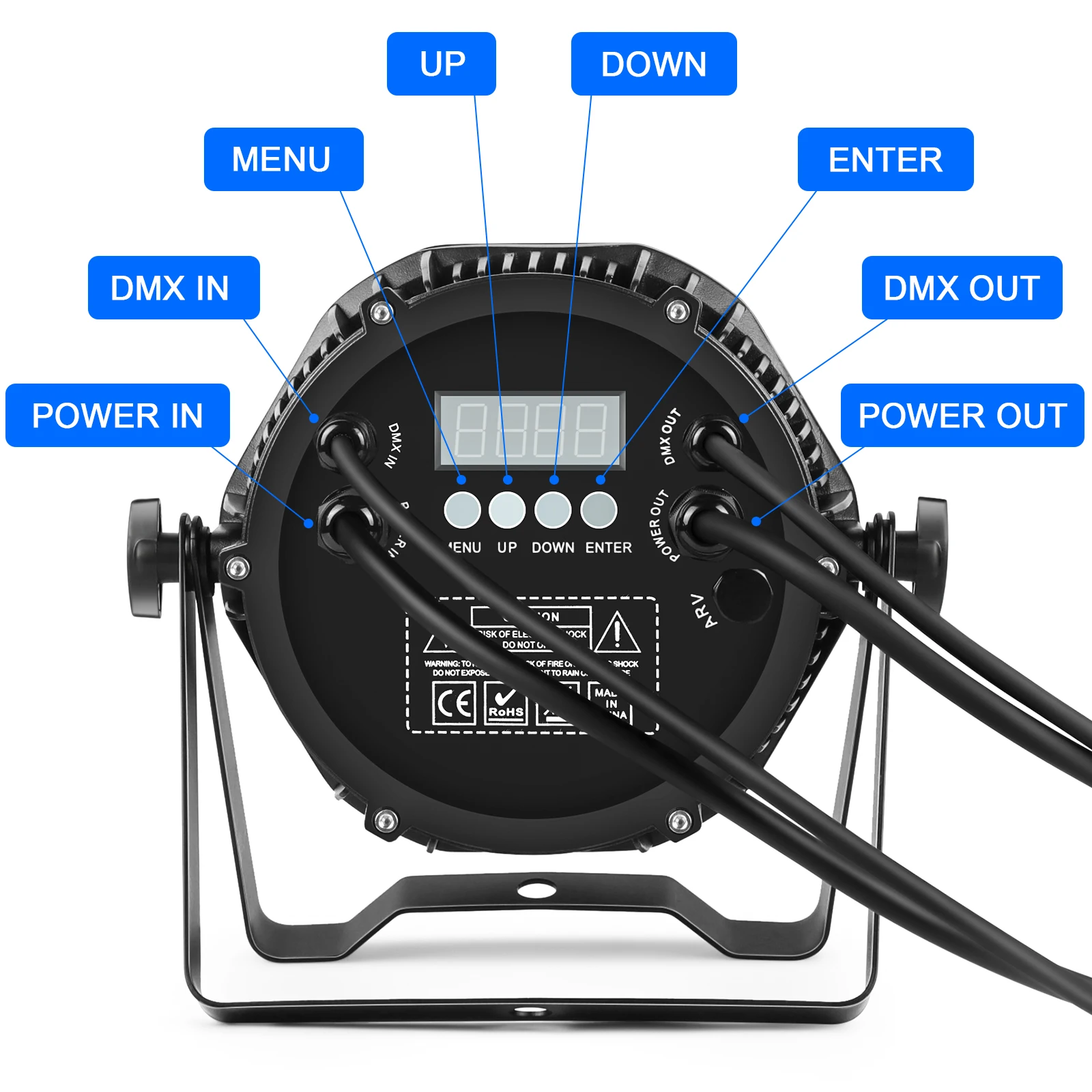 RGBW 무대 파 라이트, DMX 워시 라이트, DJ 라이트, 방수 조명, 나이트 클럽 디스코, 4PCs, 70W, IP65