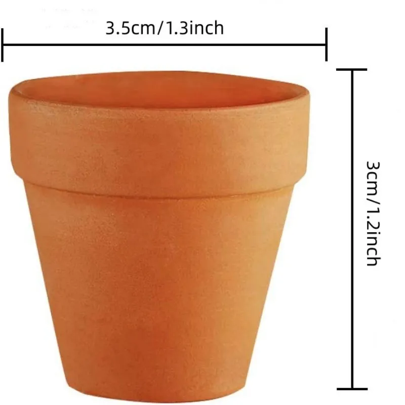 100 Pcs Tiny Terracotta Pots - 1.3 inch Small Mini Clay Pots with Drainage Holes Flower Nursery Terra Cotta Pots for in/outdoor