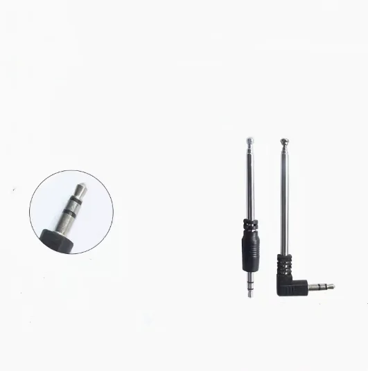 Radio FM telescopic rod antenna 3.5mm male connector is used for speaker mobile phone radio.