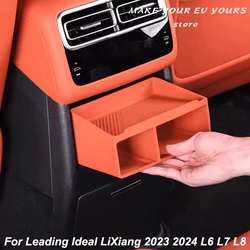 For Leading Ideal LiXiang 2023 2024 L6 L7 L8 Rear Air Outlet Silicone Storage Box Interior Accessories