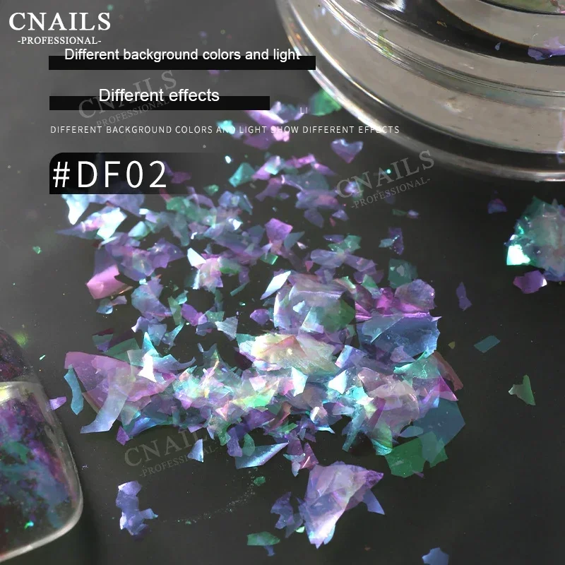 New Nail Glitter Powder Flake Sparkly irregolare Paillette Paillette Shiny Manicure Pigment Powder Nail Art Decoration 0.3 g/scatola