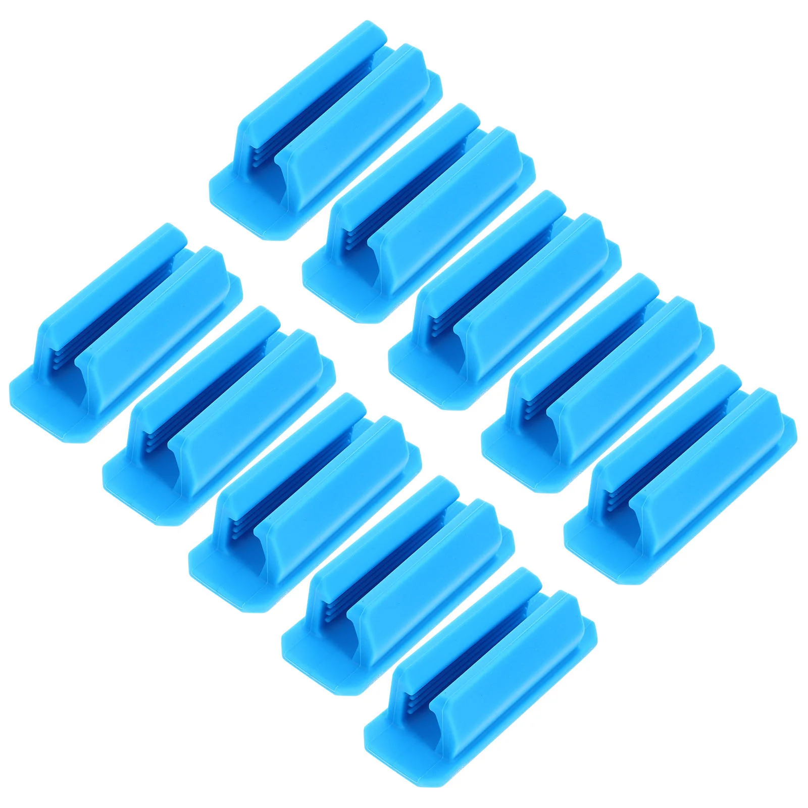 10 Uds. Portalápices de silicona para escritorio, Clips adhesivos para lápices, abrazadera escolar, portátil, negro