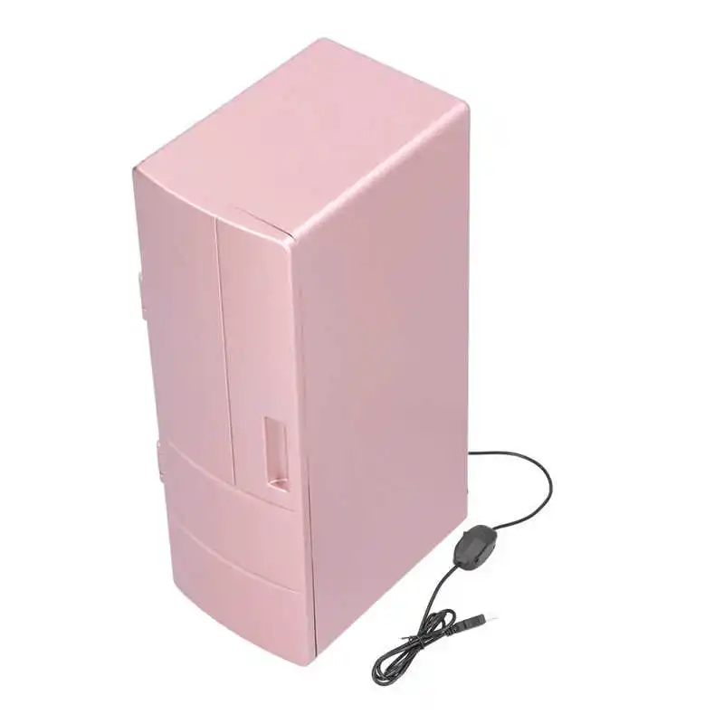 ثلاجة صغيرة USB المحمولة الثلاجة الحفاظ على الحرارة التخزين البارد الاستخدام المزدوج الثلاجة للسيارة في الهواء الطلق