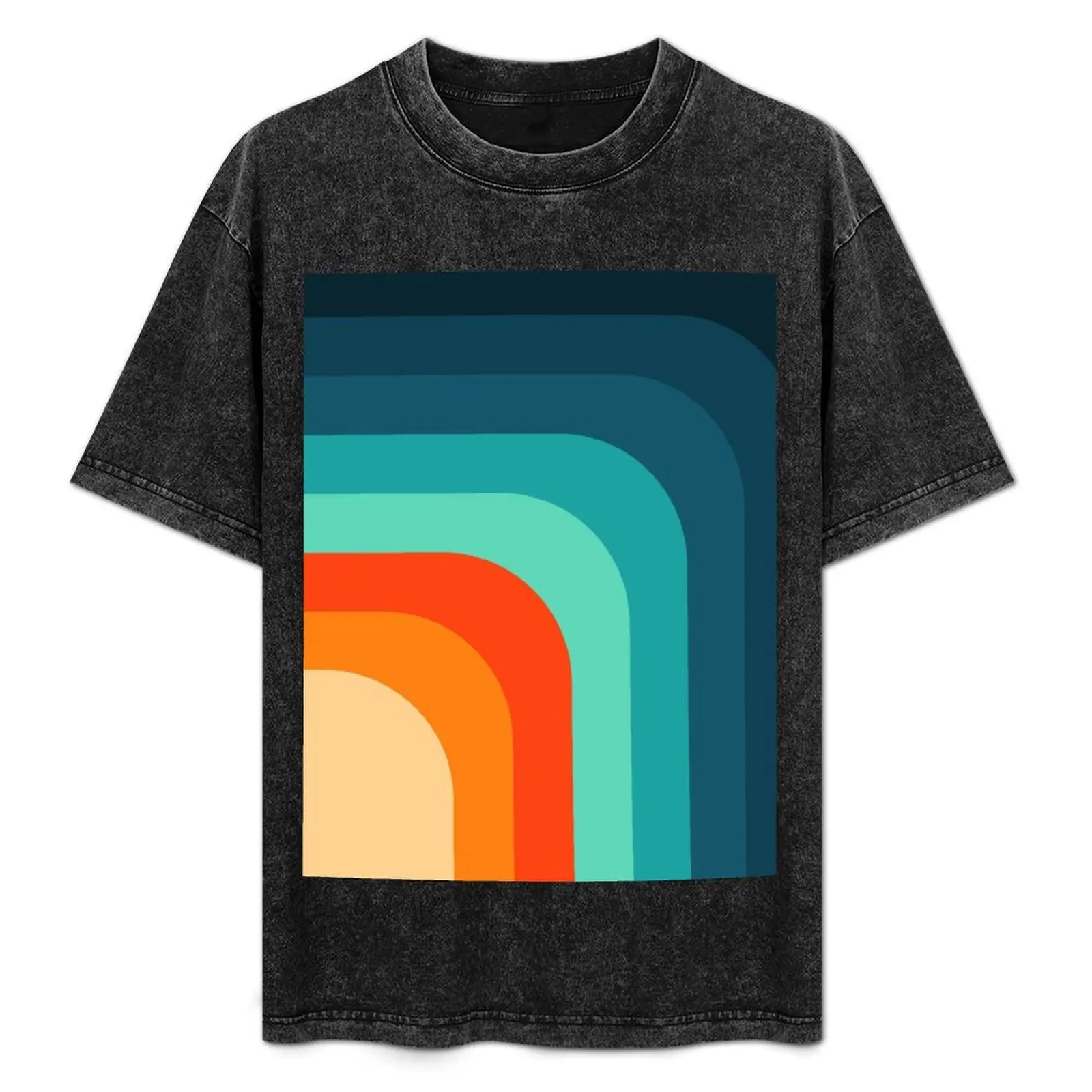 

70s Retro Color Geometric Vintage Pattern T-Shirt customs anime shirt cheap stuff topping t shirt men
