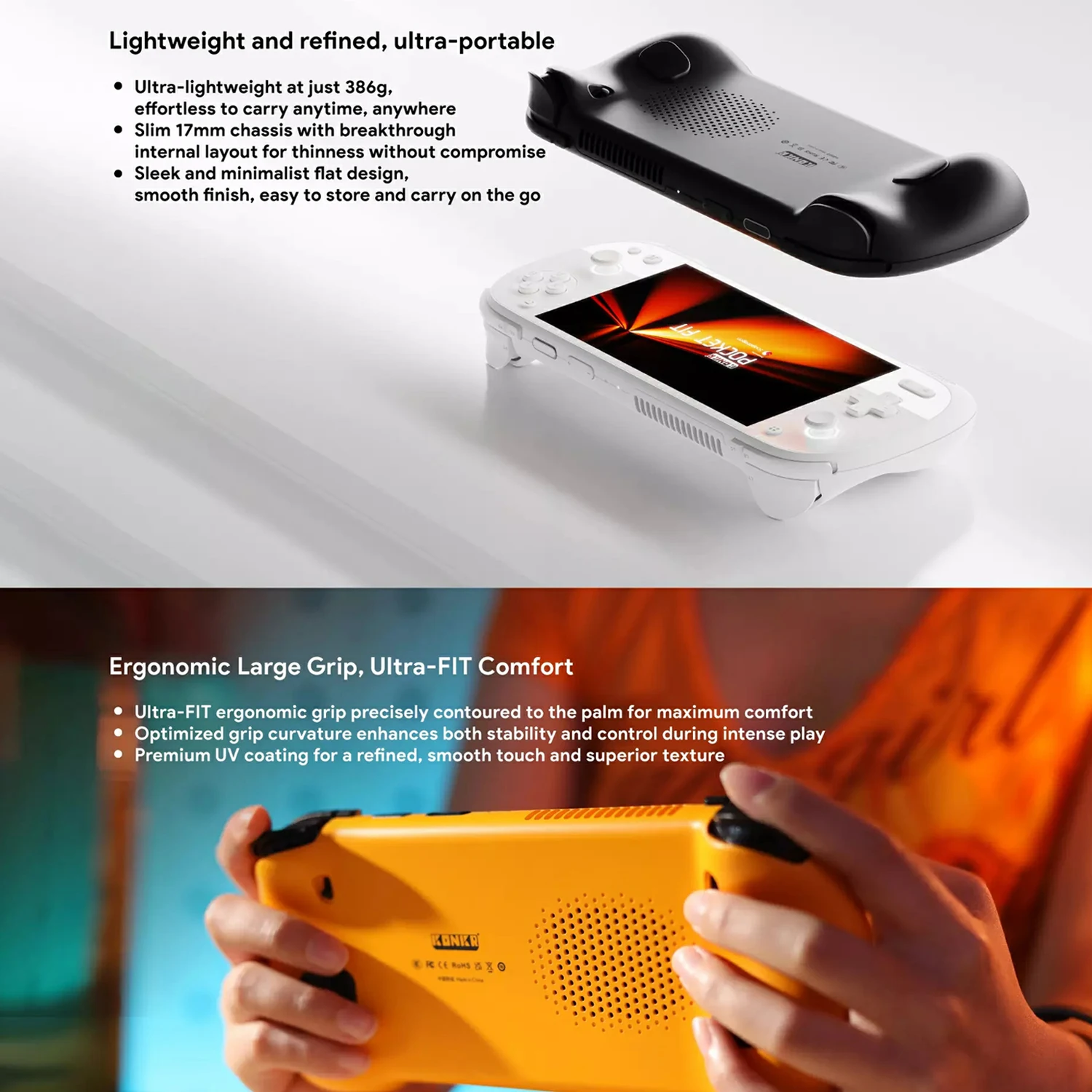 AYANEO Konkr Pocket FIT Retro-Handheld-Spielkonsole G3 GEN3 6'' LCD 144HZ WiFi 7, Streaming mit extrem geringer Latenz, 8000mAh Akku – Detail 12