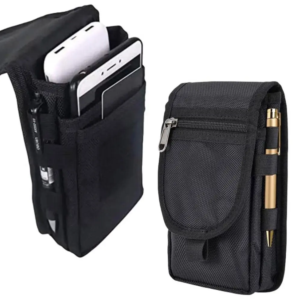 Portable Waterproof Waist Bag Thigh Hip Bum Belt 8.27 Inch Mobile Phone Purse Oxford Cloth Travel Fanny Pack Men