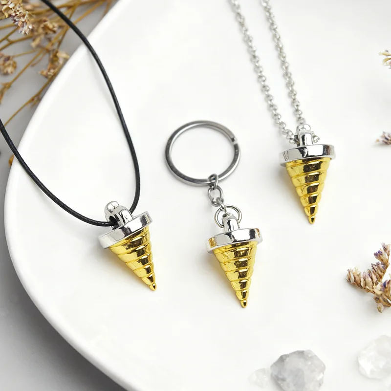 Anime Leather Choker Necklace Tianyuan Breakthrough Red Lotus Eye Cone Necklace Tengen Toppa Gurren Lagann Pendant Jewelry