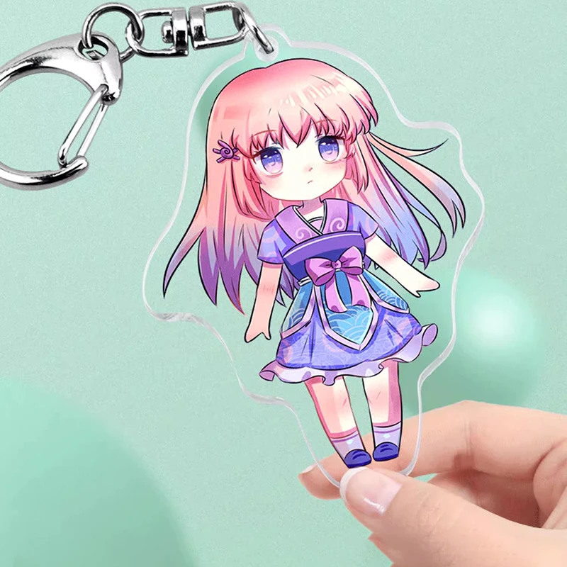 Keychain Custom Anime Personalizados Photo Charm Logo Key Chains Customized Clear Acrylic Hologram Chaveiro Products