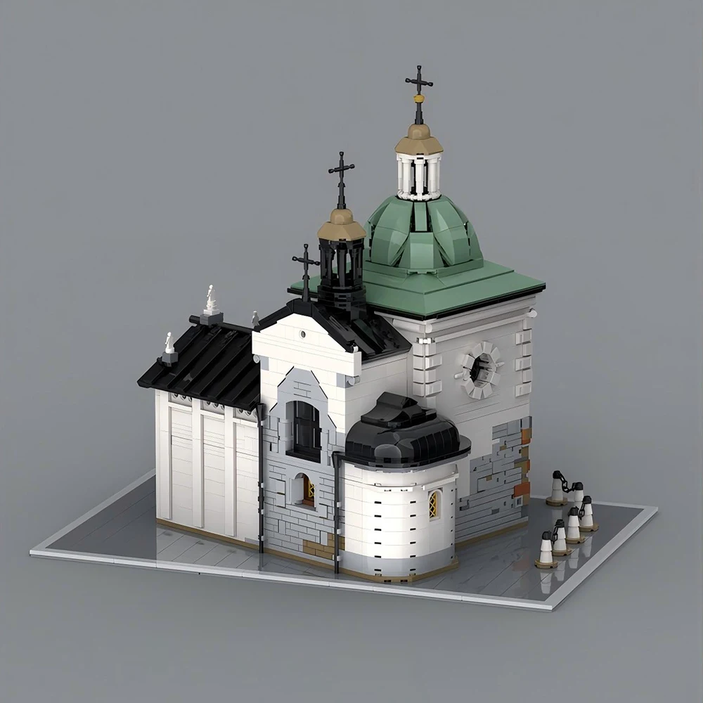 2724PCS Architectuur Modulaire Adelbert Kerk DIY Assemblage Speelgoed Bouwsteen Model Kinderkerst Kasteel Cadeau