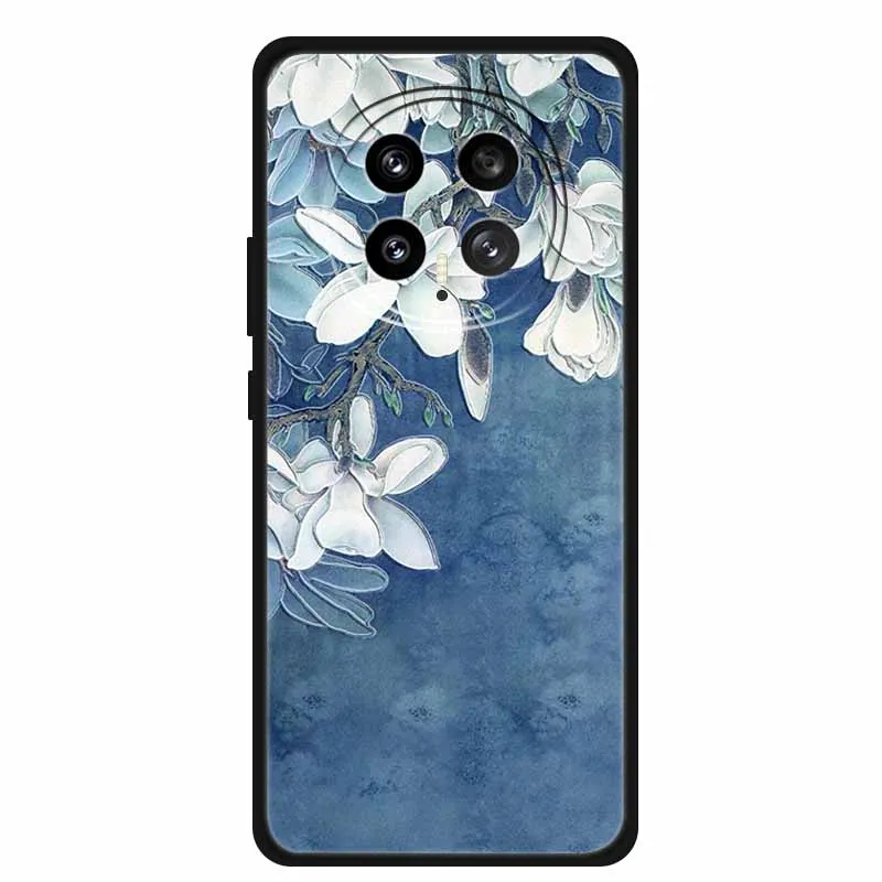 3D Emboss Case For Honor Magic 8 5G Phone Case 8 Pro Flowers Silicone Soft Coque Funda For Honor Magic8 Pro Back Cover Case Bag #3