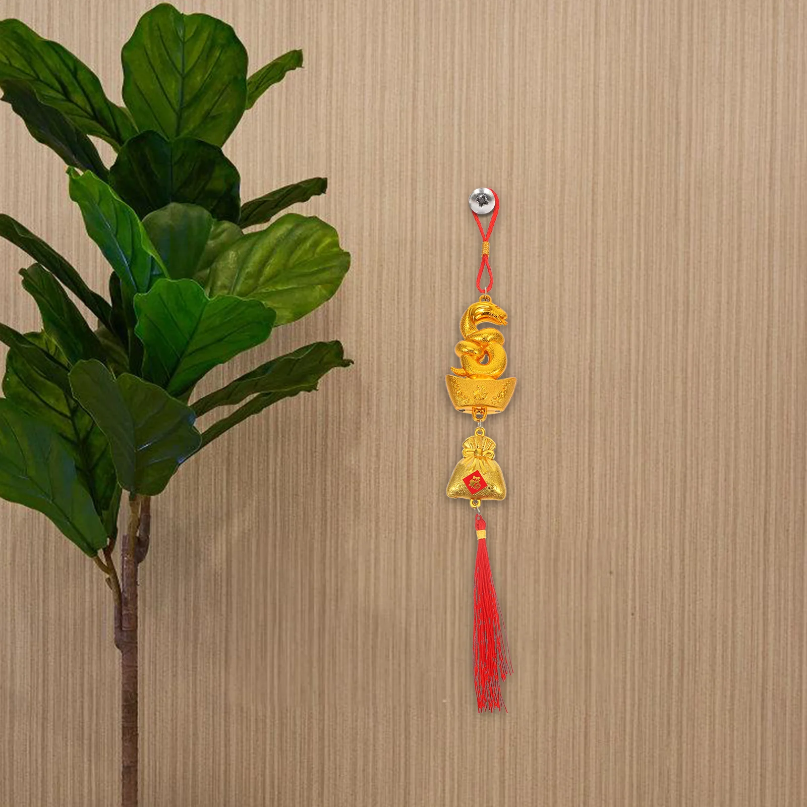 

4Pcs Snake Year Chinese New Year Tassel Pendant Bonsai Hanging Ornament Festive Decoration Spring Festival Hanging Decor