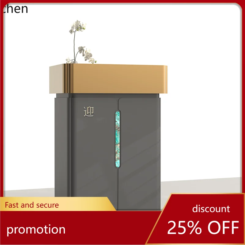 

HXL Reception Desk Simple Restaurant Stainless Steel Cashier Counter