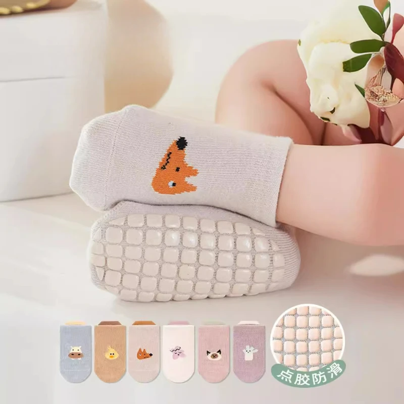 Home Baby Cartoon Animal Socks Spring/Summer New Products Children\'s Sock Thin Invisible Boys and Girls Shallow Mouth Boat Socks