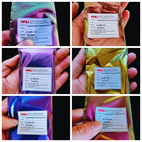 10 gramo/bolsa HALI Hypershift pigmento camaleón cambio de color óptico polvo cromado intenso súper camaleón polvo de efecto multicromo