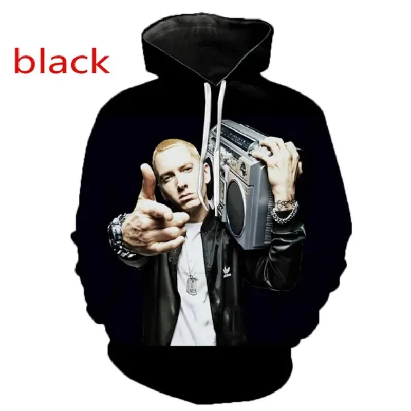 Y2k Fshion Rap Stars Eminem 3d Print Hoodies for Men and Women Onlyfans Cosplay Men\'s Clothing Quality Haikyuu Sweatshirts