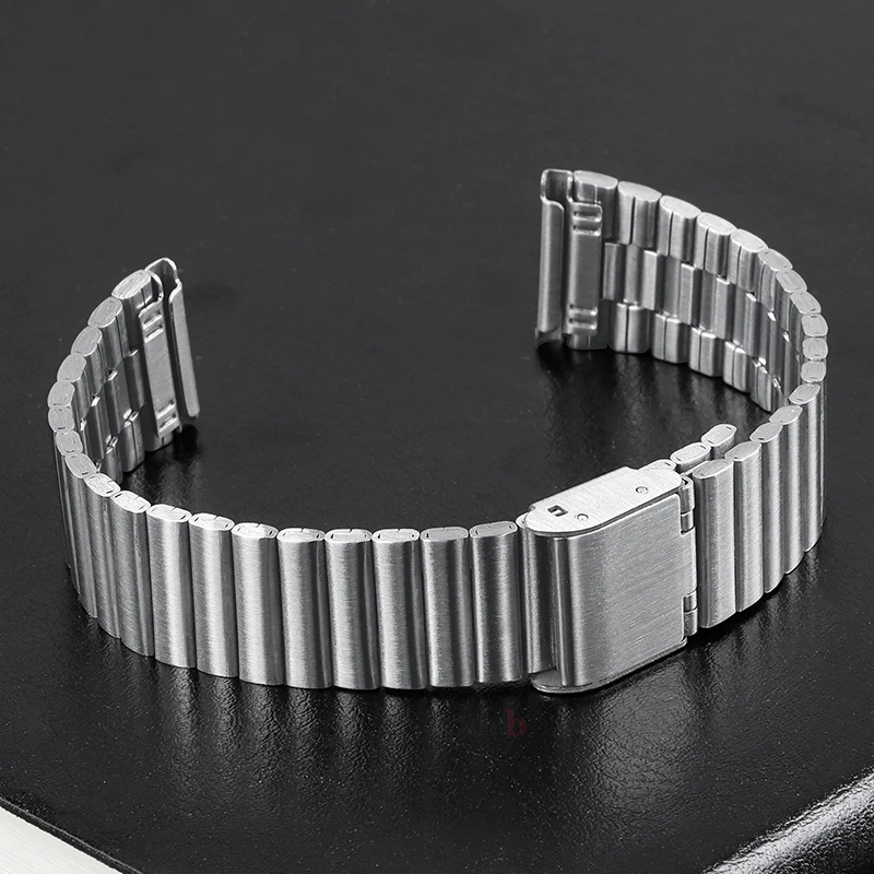 10/12/14/16/18/ 20mm Stainless Steel Strap Universal Watch Bands for Seiko Ultra-thin Metal Bracelet Replacement for Men Women