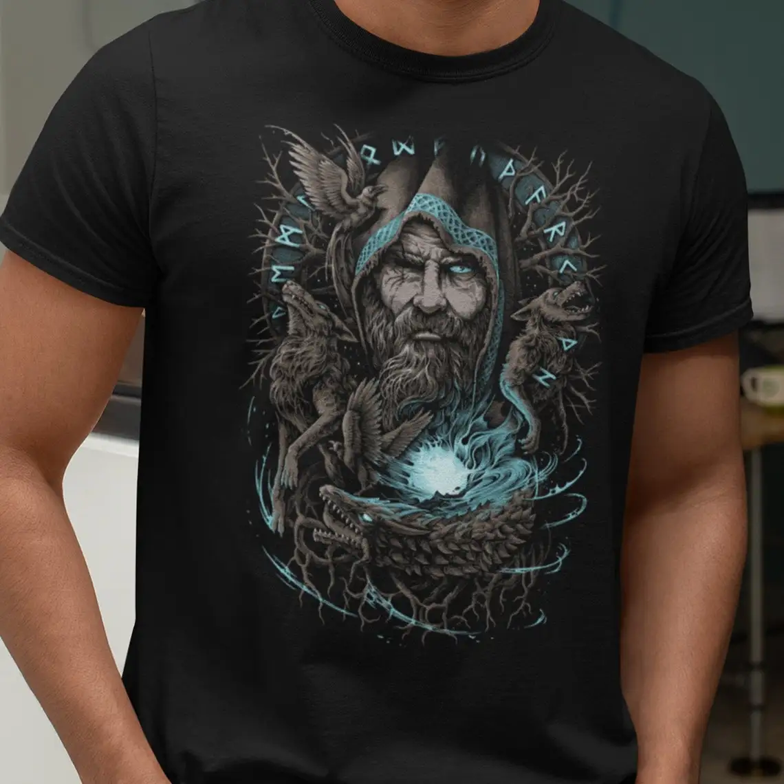 

Norse Mythology Pagan Viking God Odin Asgard Valhalla T-Shirt New 100% Cotton O-Neck Short Sleeve Casual Mens T-shirt Size S-3XL