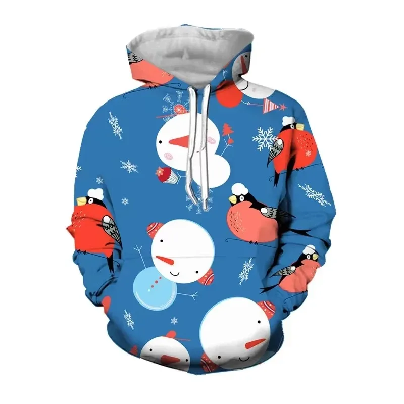 2025 جديد عيد الميلاد الملابس 3D الرقمية ملابس منقوشة بكم طويل عيد الميلاد قميص رياضي للرجال والنساء ألياف البوليستر هوديي #3