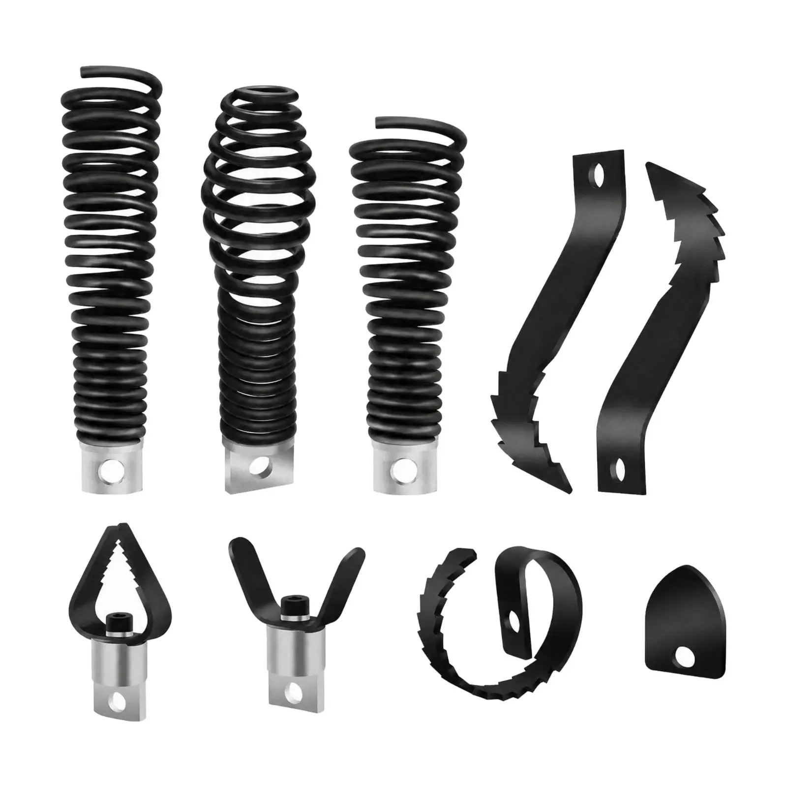 Flexible Drain Cleaning Spring Shaft with Auger Cutter Head for Residential Pipe Clog Clearing Plumbing Attachment