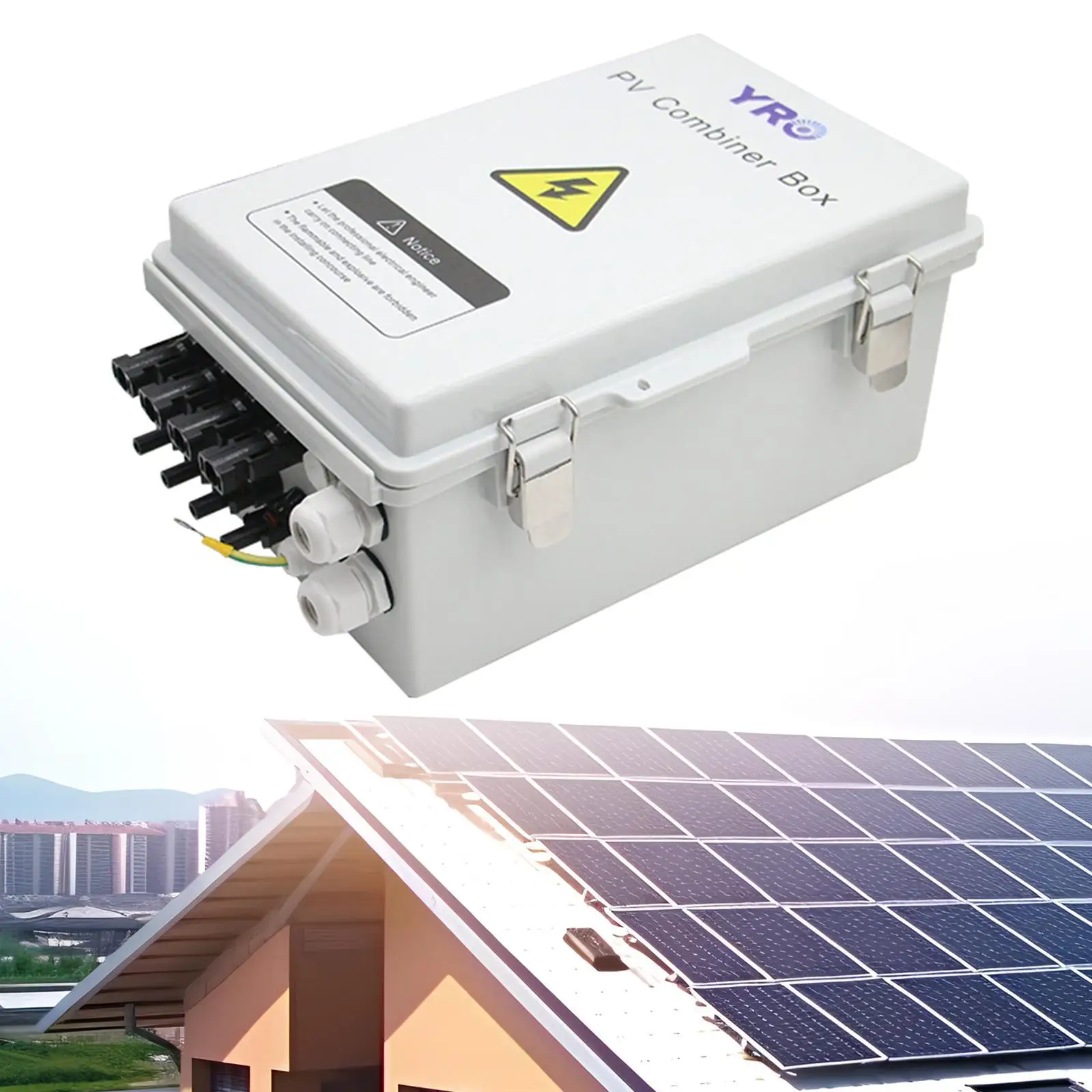 Solar Photovoltaic Combiner Box with Circuit Breaker Stable and Reliable IP65 Surge Protection Easy to Install Distribution Box