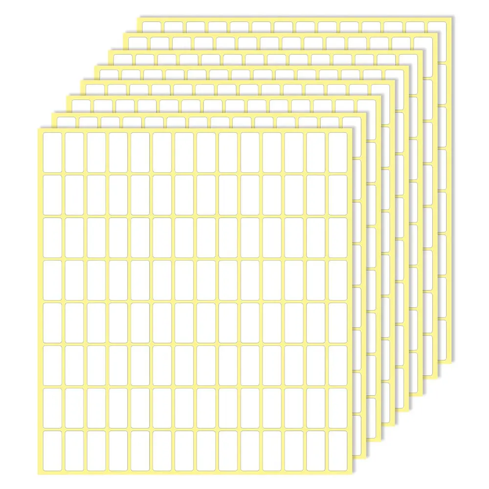 3360pcs 20x10mm Matte White Labels, Small Removable No-Residue Adhesive Stickers for Files/Envelopes, School/Office/Kitchen
