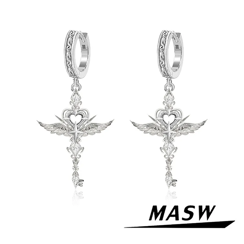 

MASW Original Design Delicate Luxury Love Wing Earrings For Women Party Gifts Fashion Jewelry Hot Sale Popular Accessories