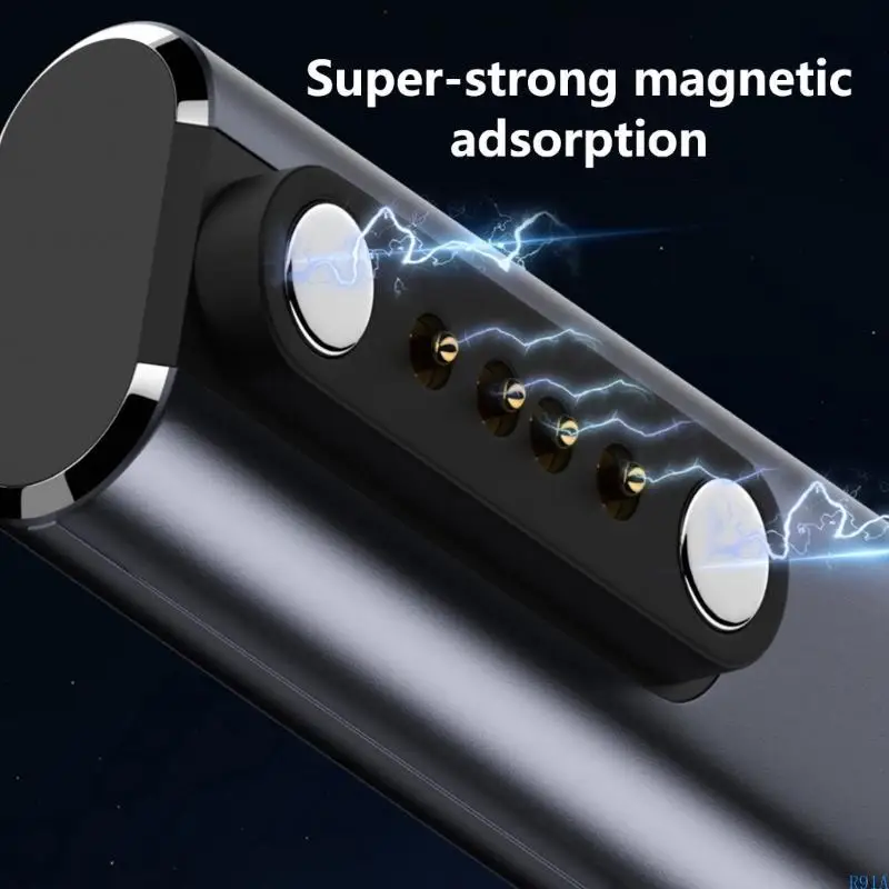 R91A Type C to 2/4 Pin 7.62mm Spacing Conversion Adapter Aluminum Alloy Charging Connector Head for Smartwatch