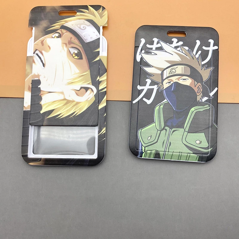 Anime Naruto Lanyard Card Holder Case Necklace Keychains Accessories Credit Bank ID Bus Cover Card Set Sleeves Children Toy gift