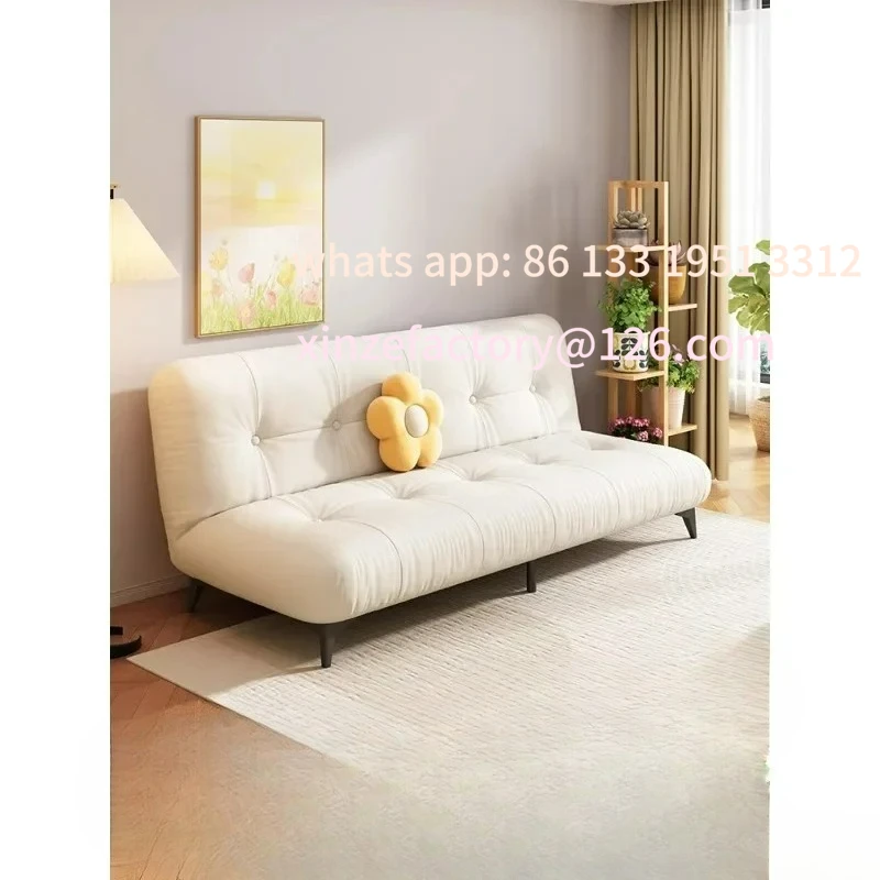 

Customizable Cat claw sofa living room 2024 small apartment French sofa bed folding dual-purpose double fabric small sofa cream