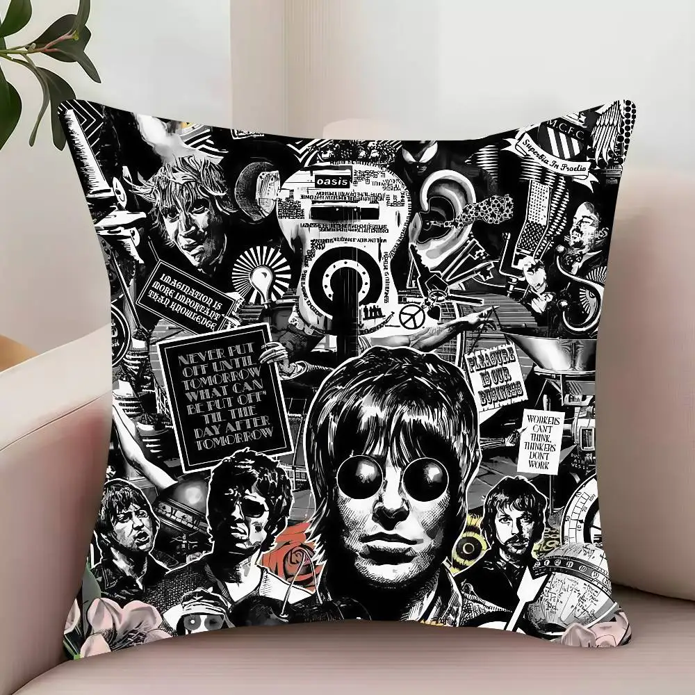 Band O-Oasis Definitely Maybe Pillow Case Decor Protective Covers Comfortable Soft For Sofa Living Room Home Office