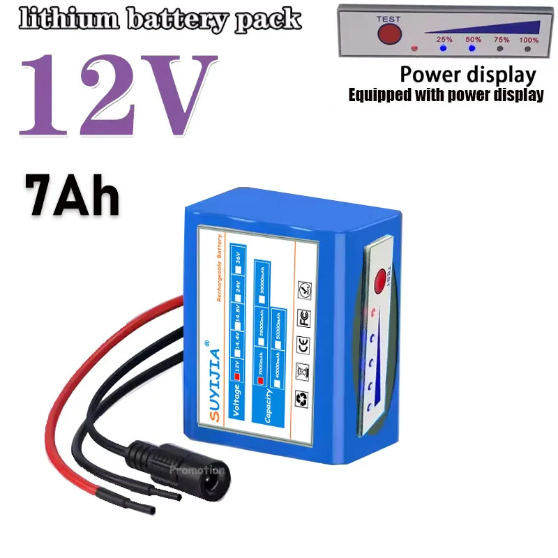 

Professional Lithium Battery, 3S2P Battery, Indicator Used for Fish Detector, Underwater Fishing Camera, Original, 12V, 7000mAh