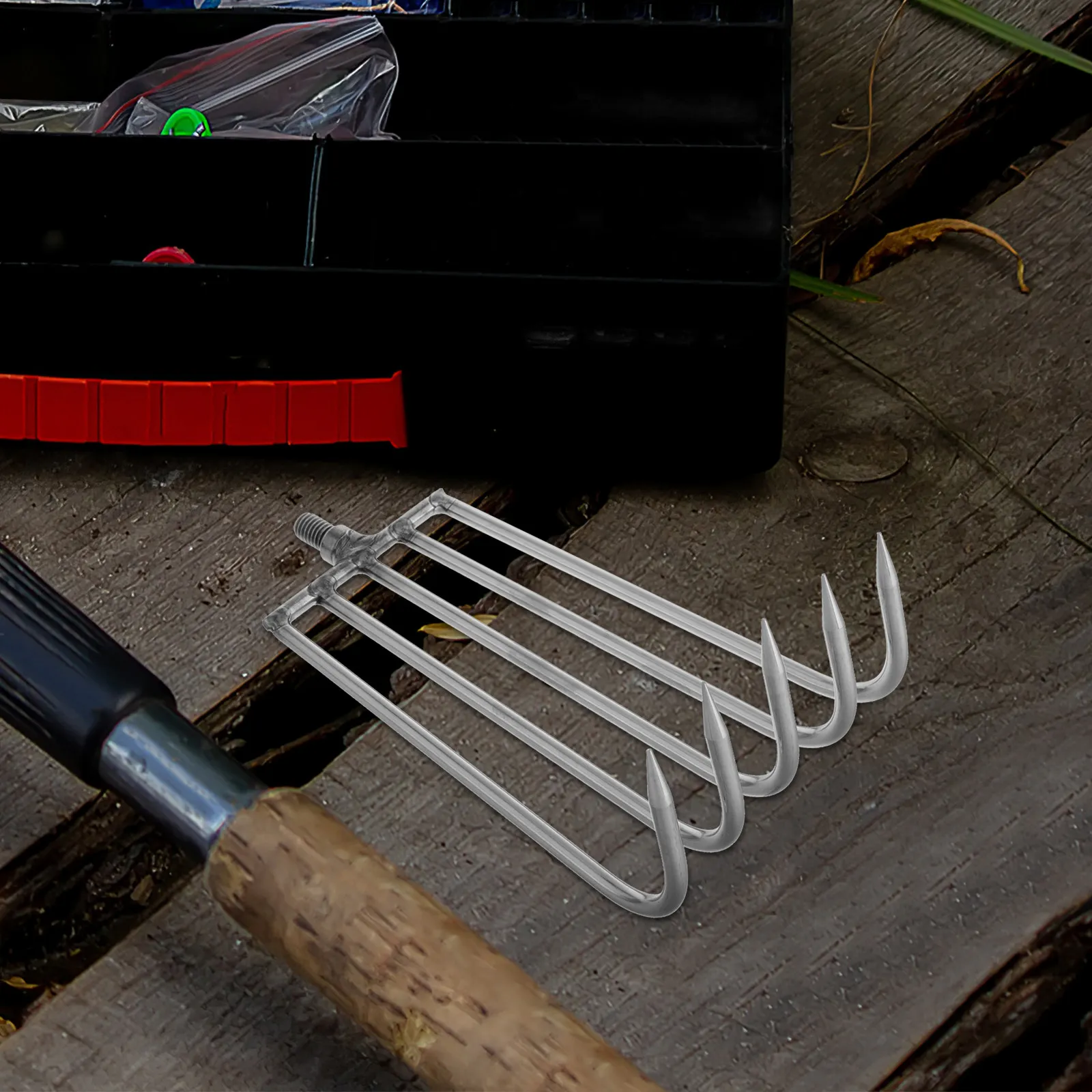 

Прочный грабли-удалитель водорослей из нержавеющей стали для прудов и озер, садовый инструмент для рыбалки, инструмент для удаления растений, рыболовный крючок-удалитель