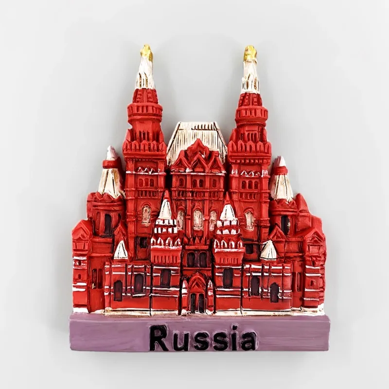 

Russia Fridge Magnets Red Square Souvenirs Brown Bear St. Basil’s Cathedral Fridge Magnets Home Decor Wedding Gifts
