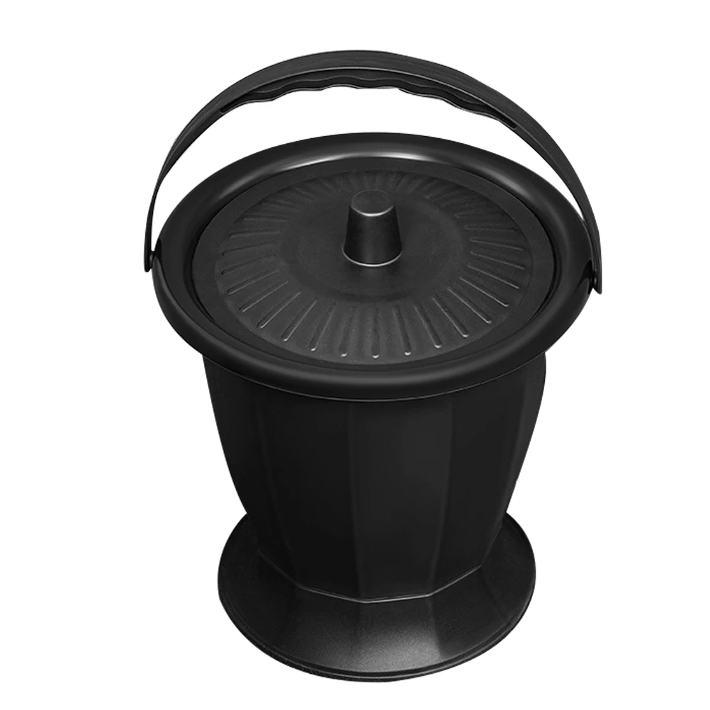 

Travel Potty Portable Adult Toilet Urinal Bucket Plastic Chamber Male Black Urine Container