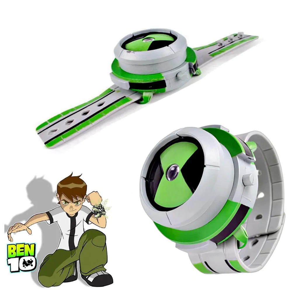 1 Peça Relógio de Projeção Ben10 Omnitrix Upgrade Kineceleran Four Arms Heatblast Bonecos de Ação Alienígena Brinquedo de Presente para Meninos
