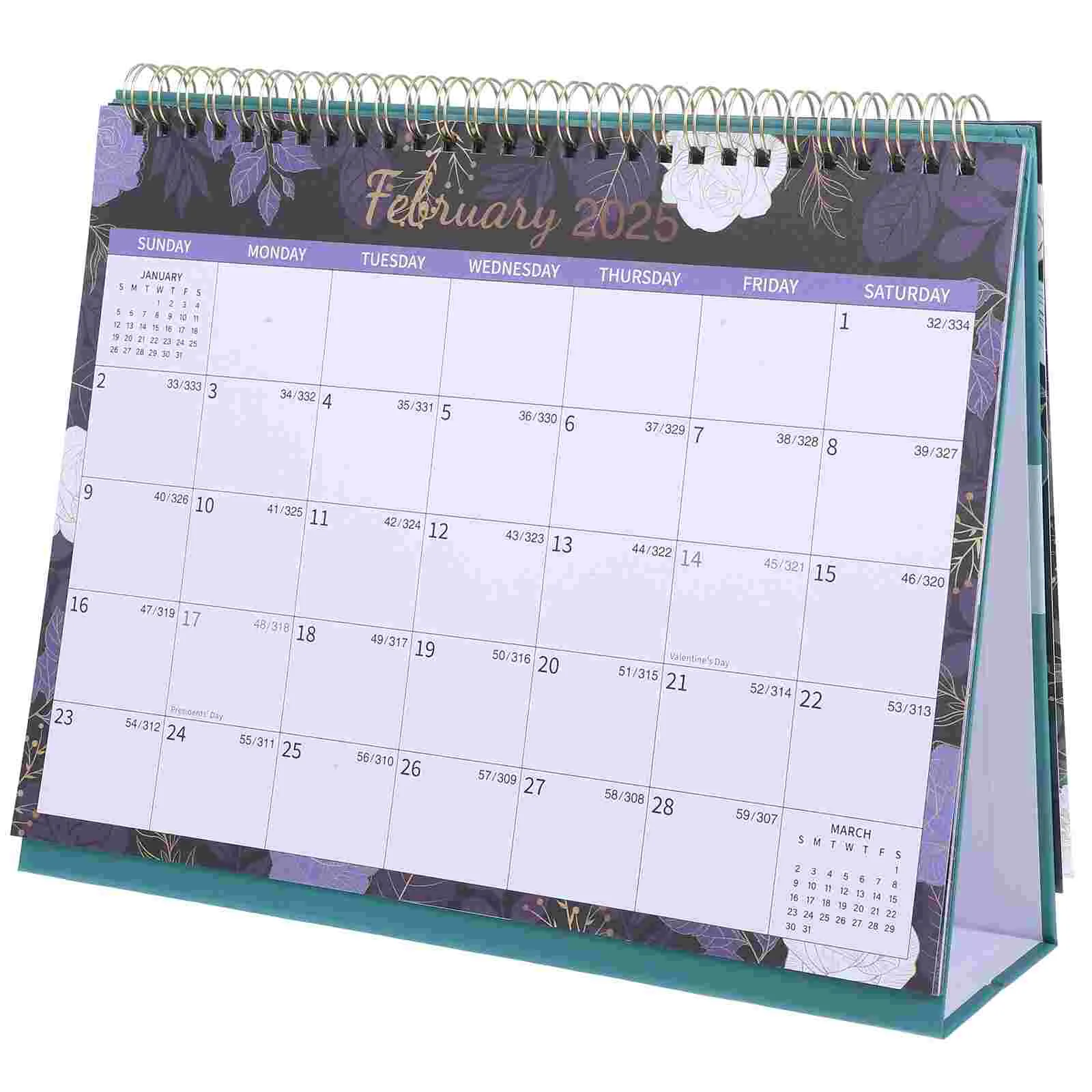 2025 Desk Calendar Wall Planner Work Schedule Flip for Classroom Office Note Makeup Advent