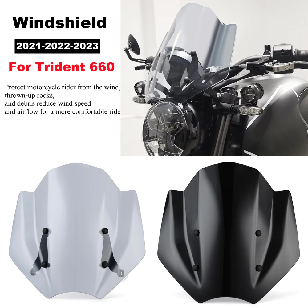 

Для ветрового стекла Trident 660 для Triumph Trident660 2021 2022 2023, перегородка для ветрового стекла мотоцикла, дефлекторы воздуха