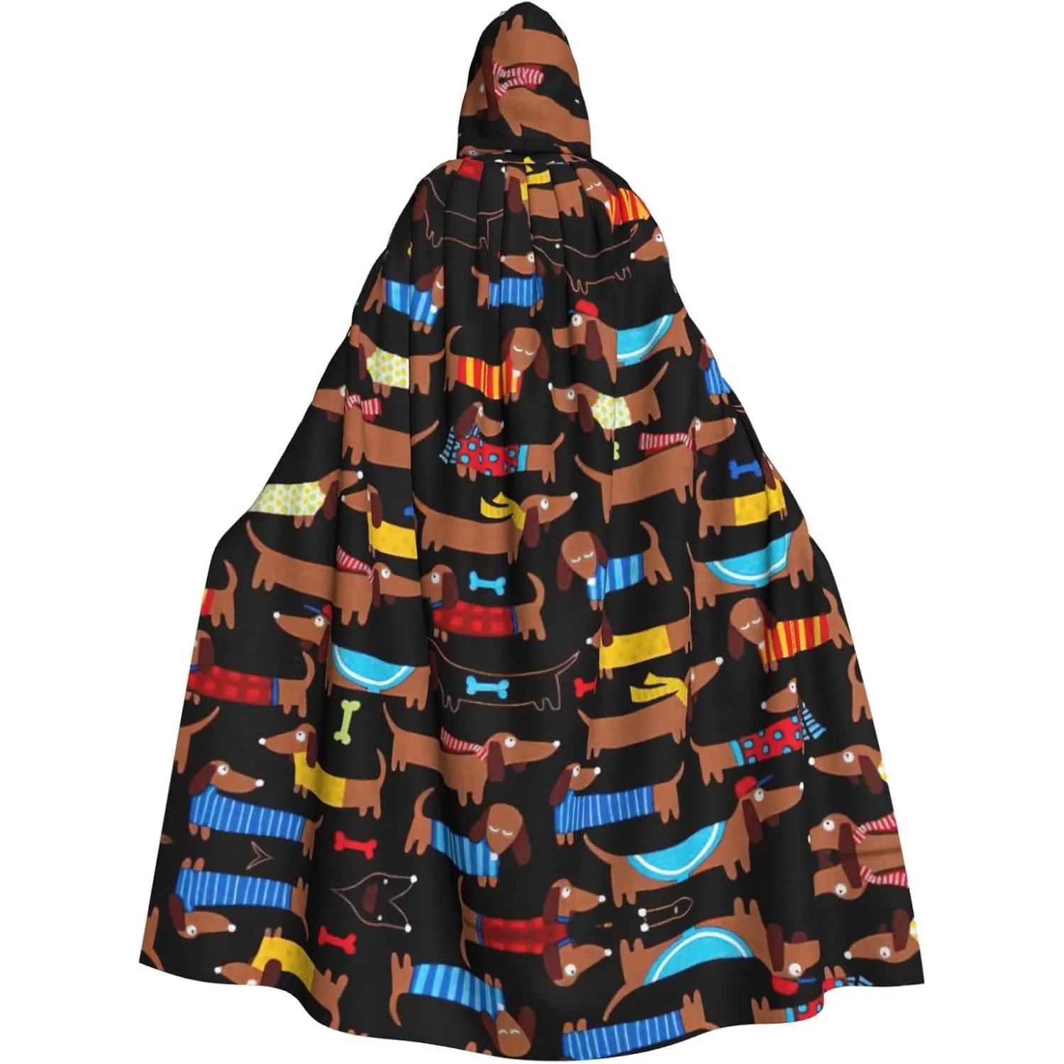 

Я люблю свою собаку таксы с принтом, накидка с капюшоном для взрослых, карнавальная праздничная накидка, халат для косплея, костюм для вечеринки, готический карнавал