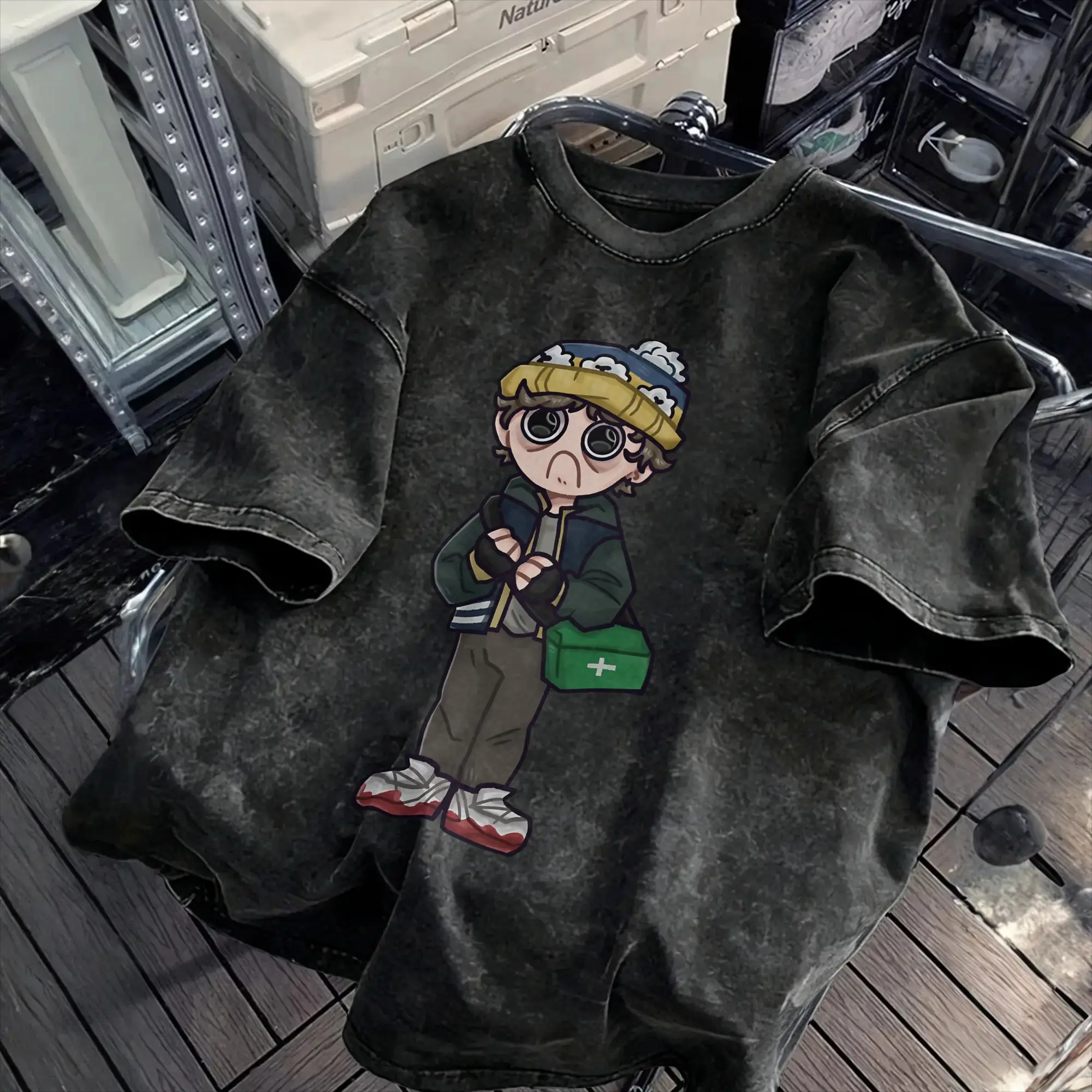 Resident Evil Movie Bryan Hodukavich Men T Shirts Washed  Vintage Tee Shirt Short Sleeve Crewneck T-Shirt Cotton Gift Clothing