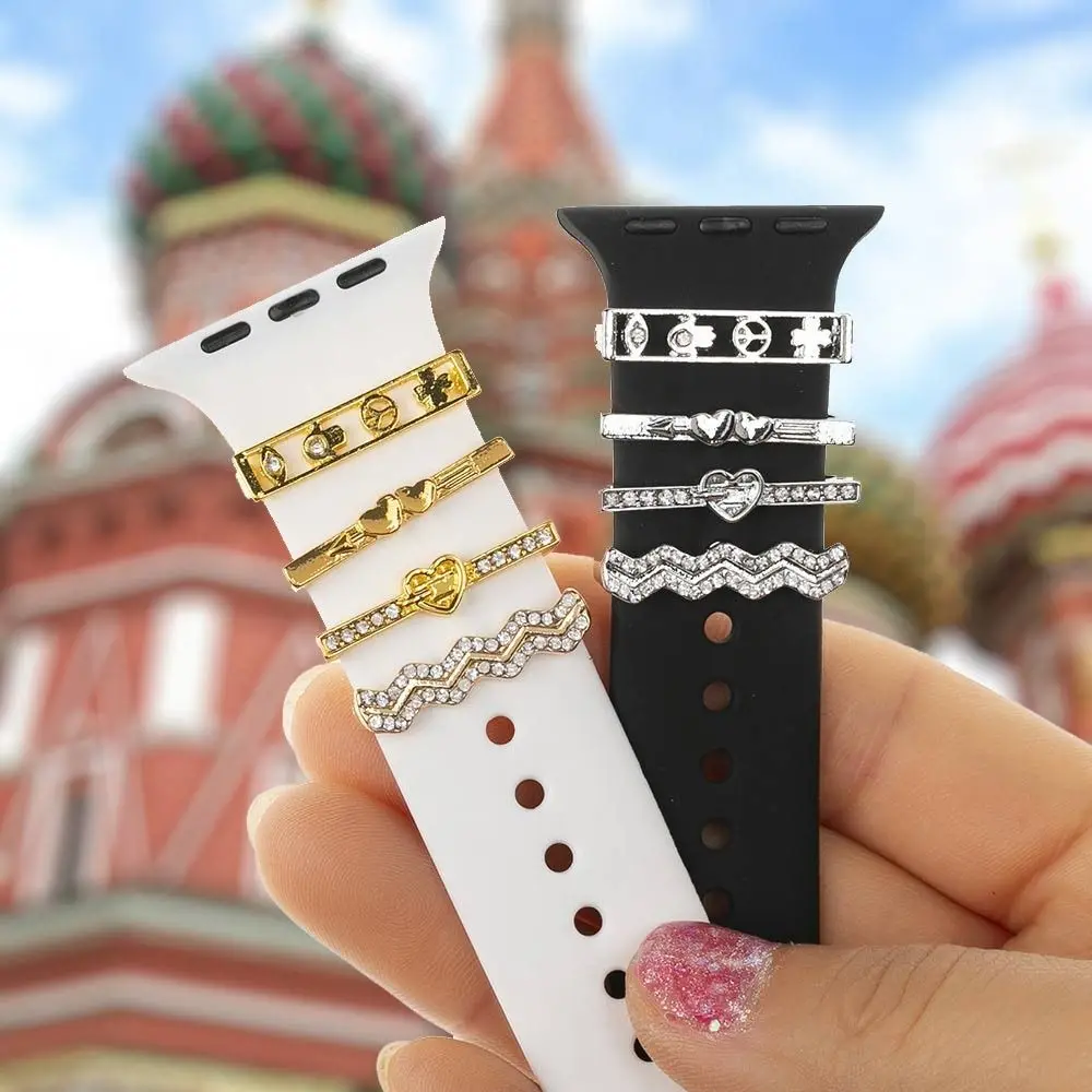 Metal Diamond Brooch Strap Accessories Decorative Ring Wristbelt Charms Watch Band Ornament