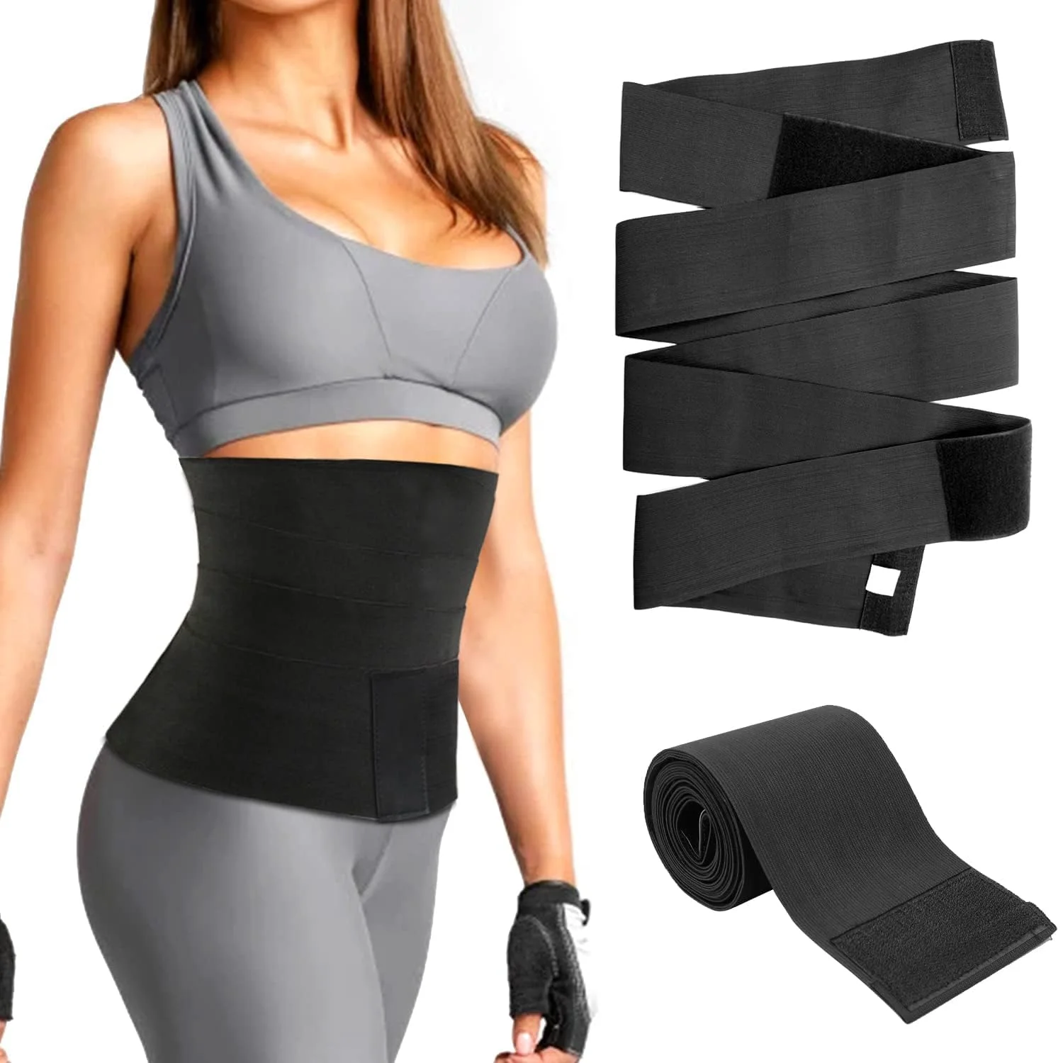 Wrap bandaż niewidoczny gorset modelujący talię dla kobiet trymer brzuch pot okłady w talii pas z pętelką brzuch/belly/body Shaper