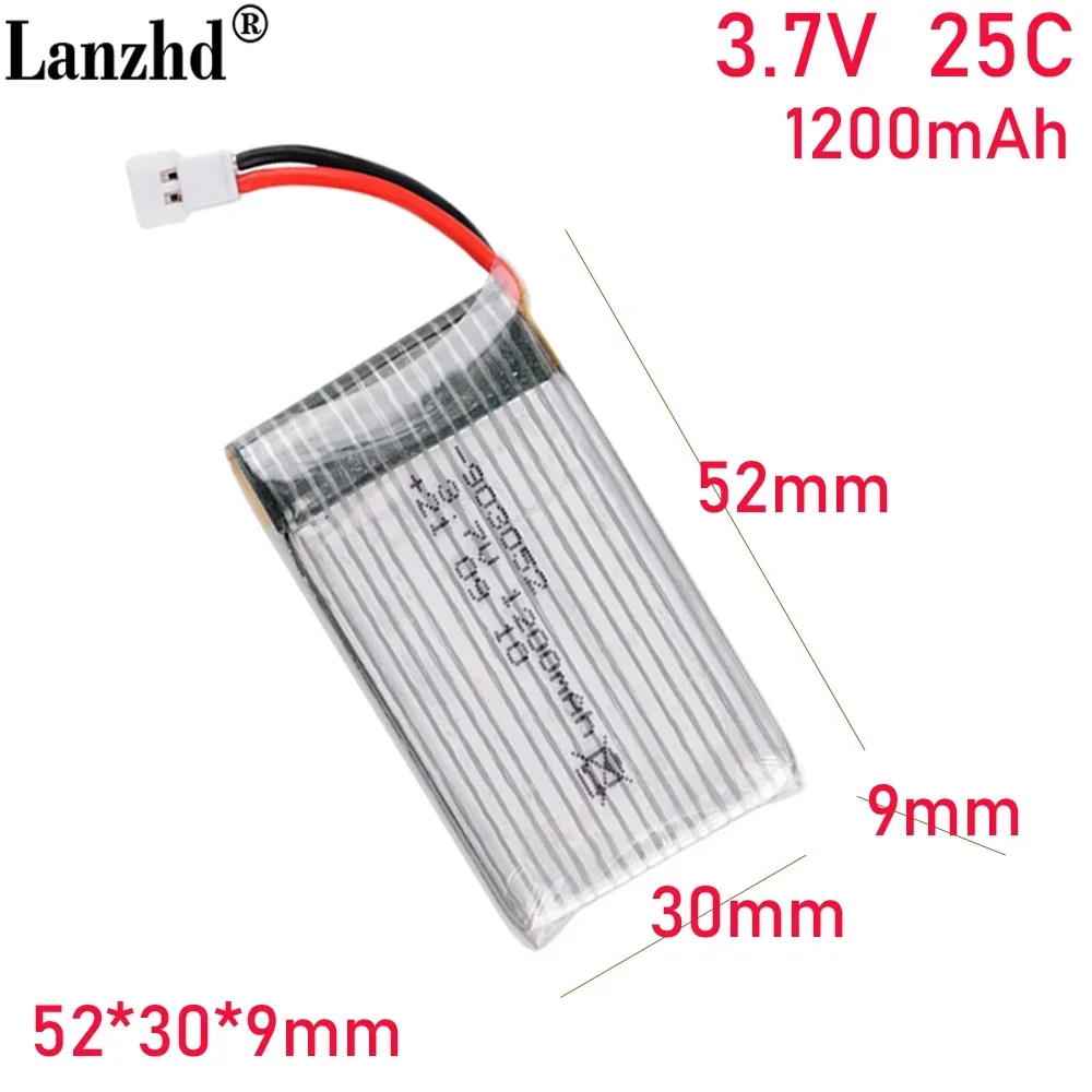 

3.7V 1200mAh 25C lithium battery with protection For X5SW quadcopter M18 H5P X5 aircraft modelplate battery