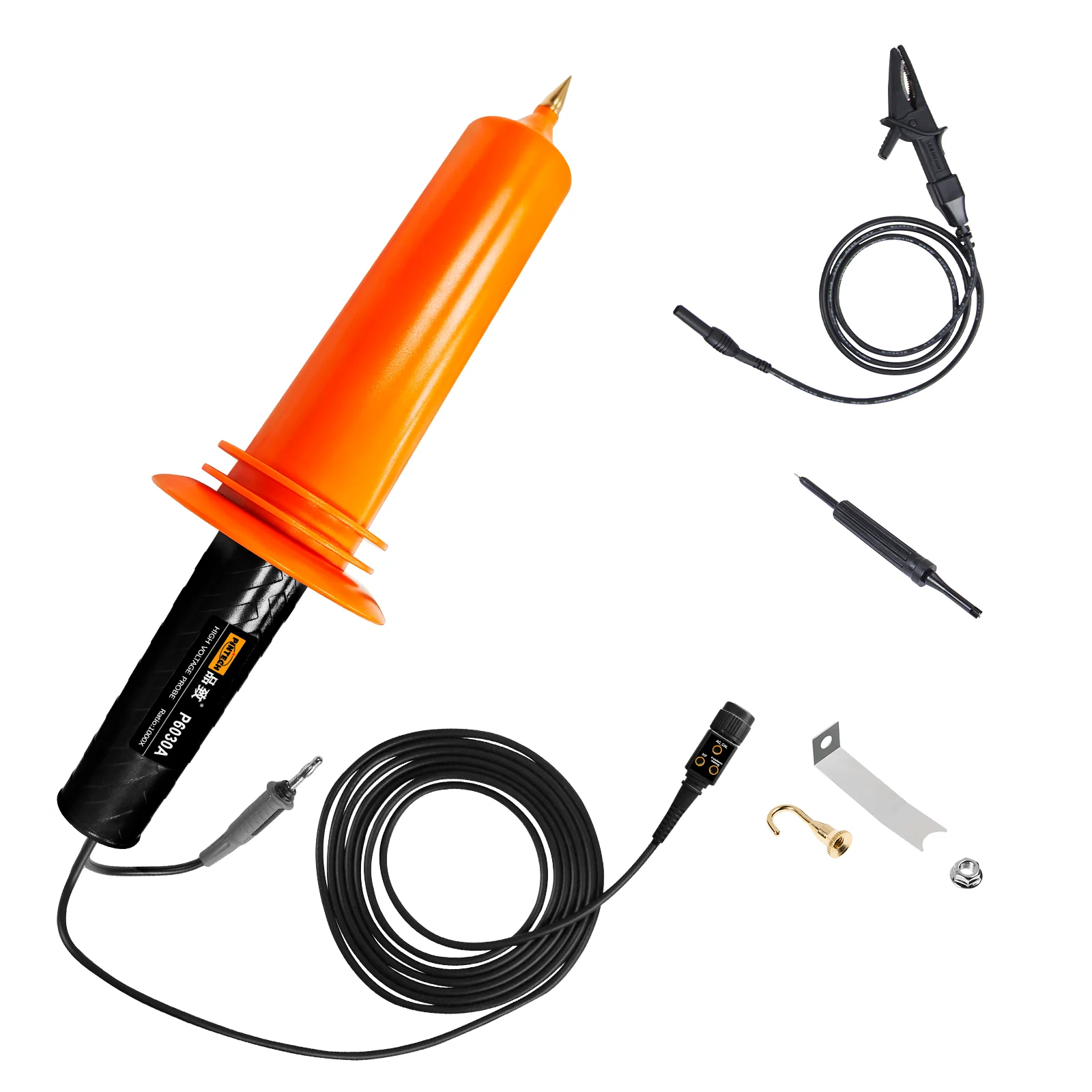 PINTECH P6030A High Voltage Probe for Oscilloscope, 30kV, 20MHz, 1000:1 Attenuation Rate, Oscope Probe with BNC Connector