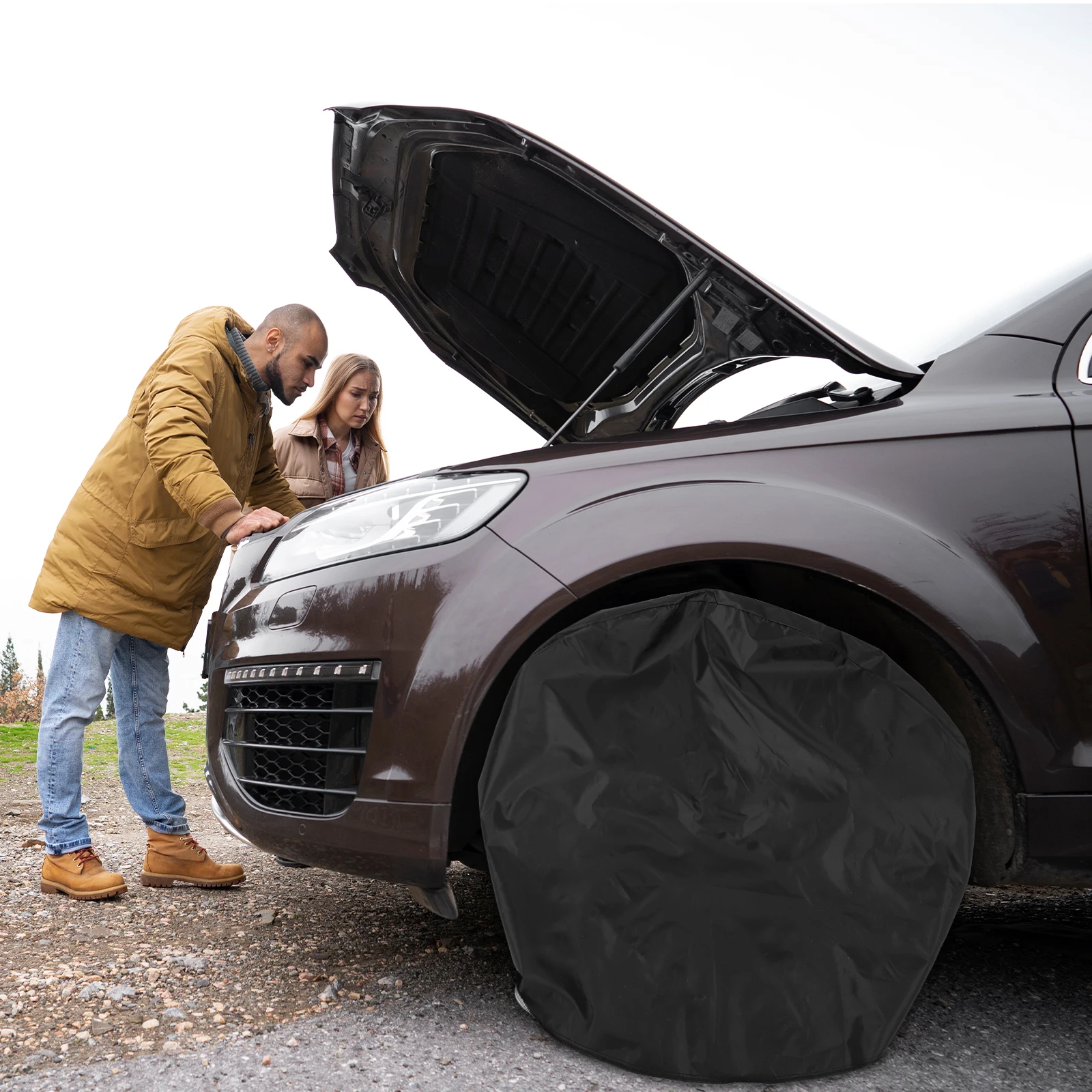 

Tire Cover Camper Trailer Tires Anti-dirty Protector Covers for Trailers Travel Spare Cloth Wheel