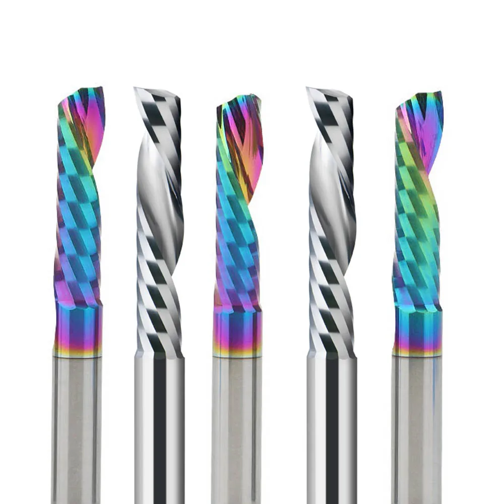 

Vsharp AAAAA Down Left Spiral Carbide Spiral End Mill 3.175mm Aluminum Milling Cutter Engraving Woodworking Acrylic DLC Coating