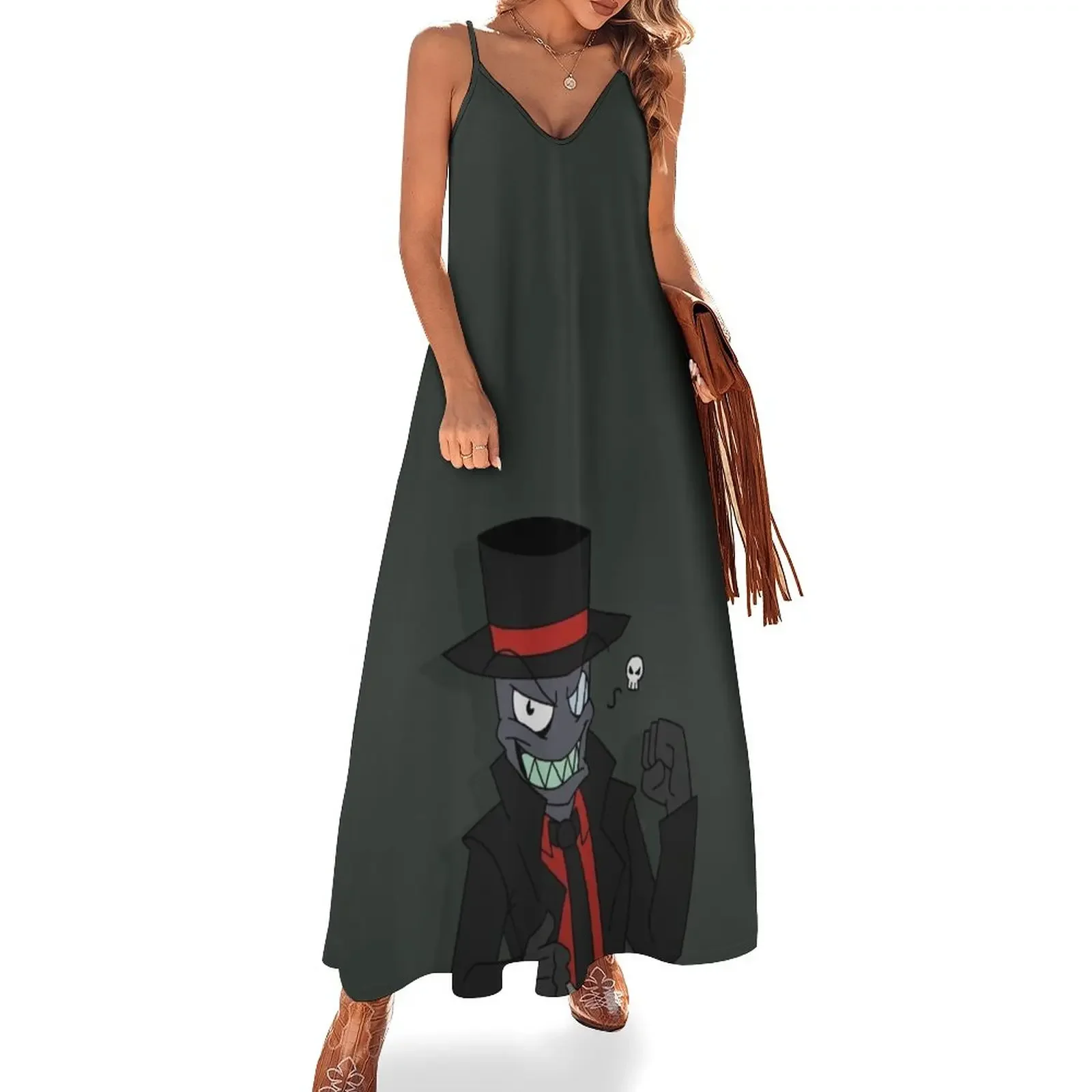 

Black Hat Sleeveless Dress clothes for woman Long dresses women's dresses luxury Dress